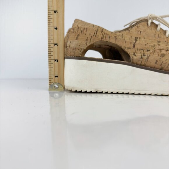 SCHUTZ Oxford Flatform Cut Out Cork Lightweight Contemporary Summer sz 41 - Picture 15 of 15